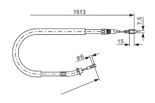 Bosch Seilzug, Feststellbremse [Hersteller-Nr. 1987477852] für Mercedes-Benz, VW
