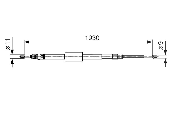Bosch Seilzug, Feststellbremse [Hersteller-Nr. 1987482011] für Renault