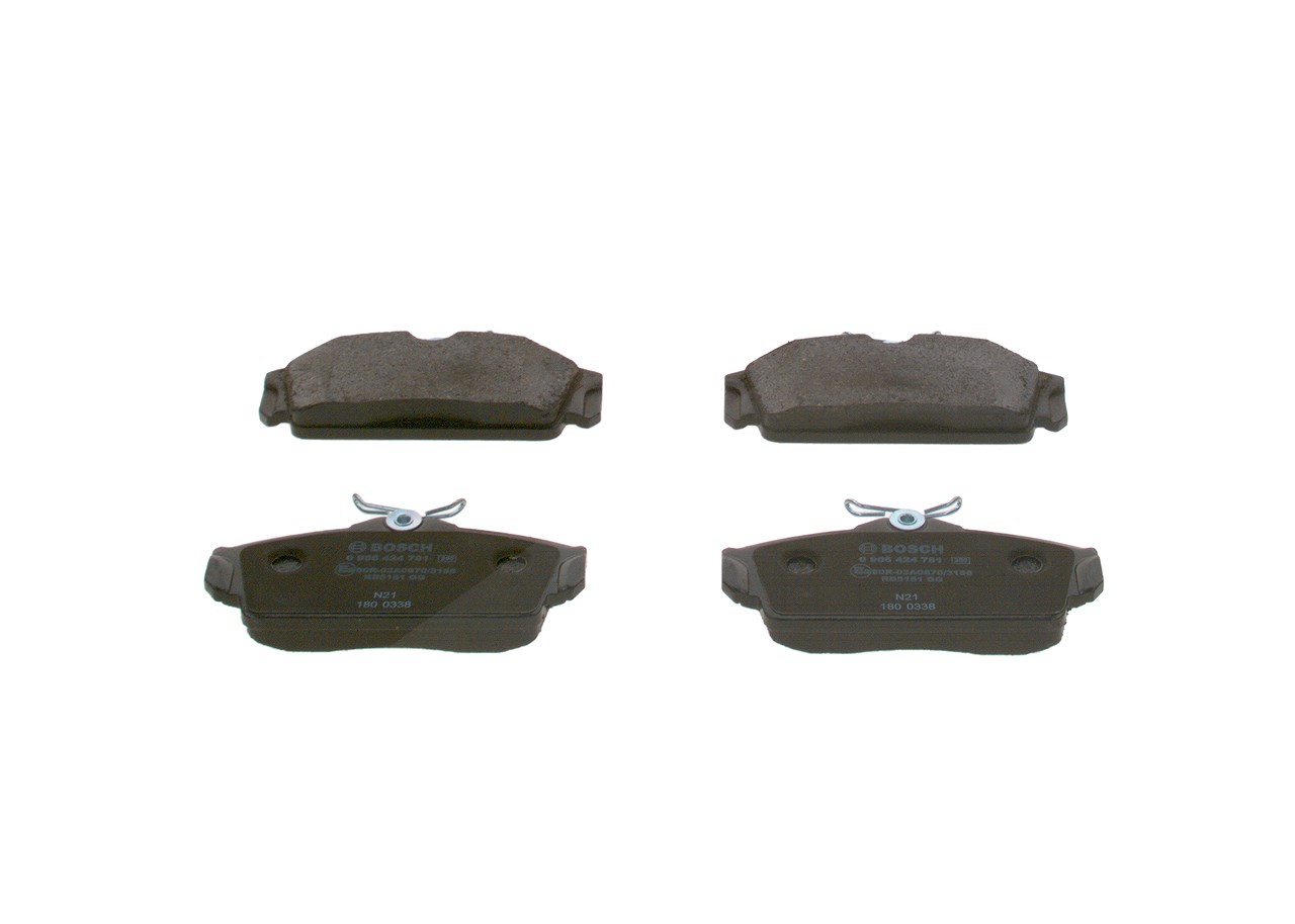 Bosch Bremsbelagsatz, Scheibenbremse [Hersteller-Nr. 0986424781] für Nissan