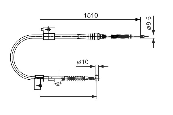 Bosch Seilzug, Feststellbremse [Hersteller-Nr. 1987482050] für Nissan