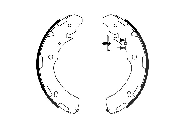 Bosch Bremsbackensatz [Hersteller-Nr. 0986487758] für Mitsubishi