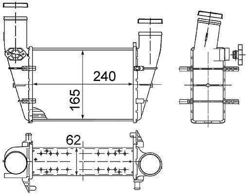Mahle Ladeluftkühler [Hersteller-Nr. CI130000S] für VW, Audi