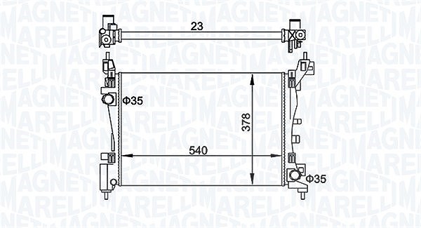 Magneti Marelli Kühler, Motorkühlung [Hersteller-Nr. 350213899000] für Fiat