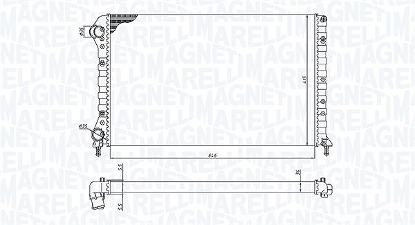 Magneti Marelli Kühler, Motorkühlung [Hersteller-Nr. 350213179000] für Fiat