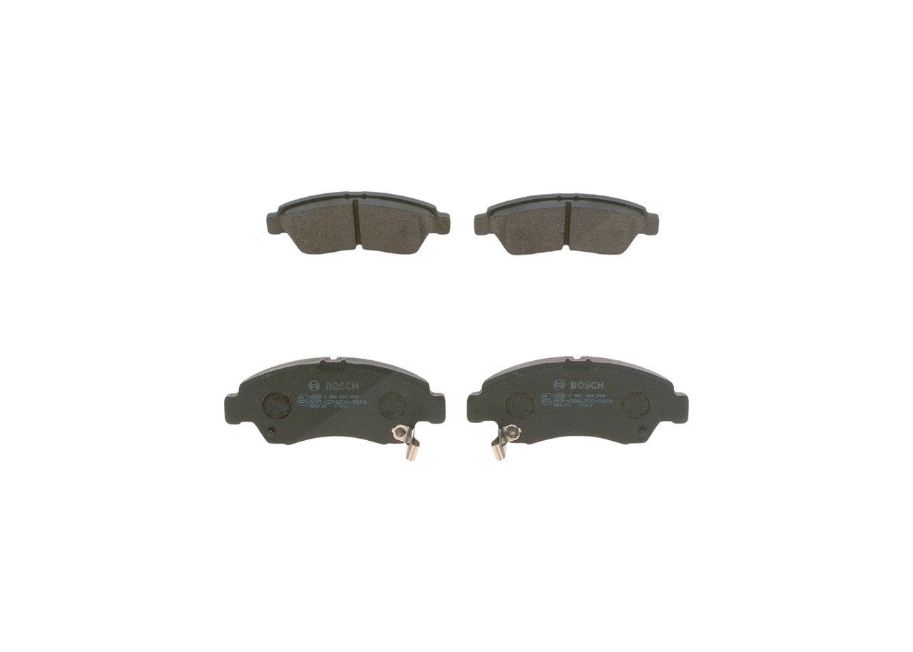 Bosch Bremsbelagsatz, Scheibenbremse [Hersteller-Nr. 0986494299] für Honda