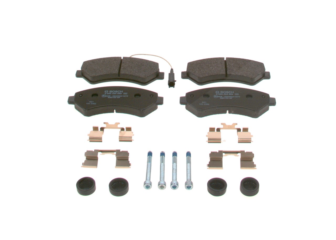 Bosch Bremsbelagsatz, Scheibenbremse [Hersteller-Nr. 0986494589] für Fiat, Citroën, Peugeot