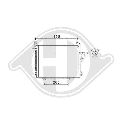 Diederichs Kondensator, Klimaanlage [Hersteller-Nr. DCC1909] für Hyundai