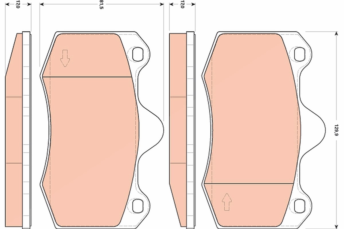 Trw Bremsbelagsatz, Scheibenbremse [Hersteller-Nr. GDB1852] für Seat, Renault, Skoda