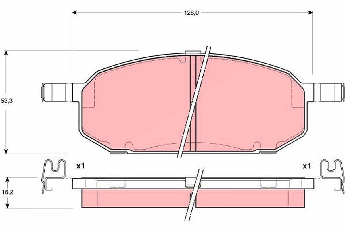 Trw Bremsbelagsatz, Scheibenbremse [Hersteller-Nr. GDB3153] für Mazda
