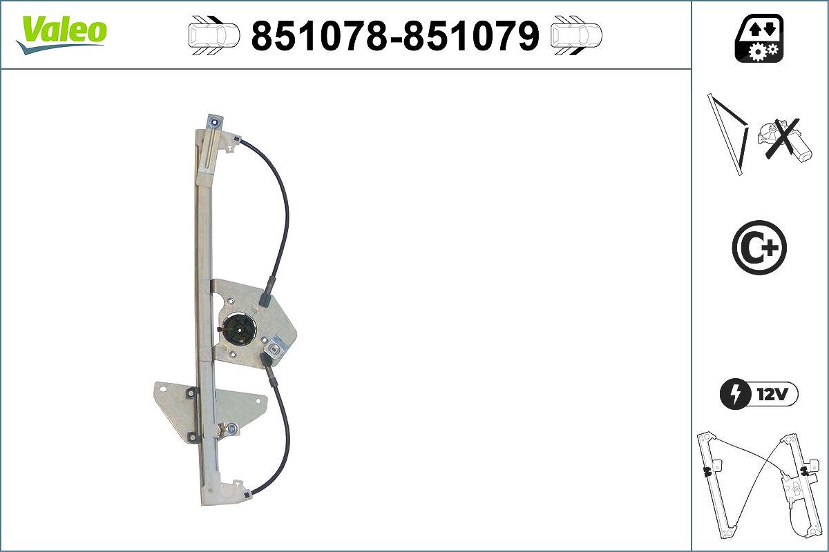 Valeo Fensterheber [Hersteller-Nr. 851078] für Ds, Peugeot, Citroën