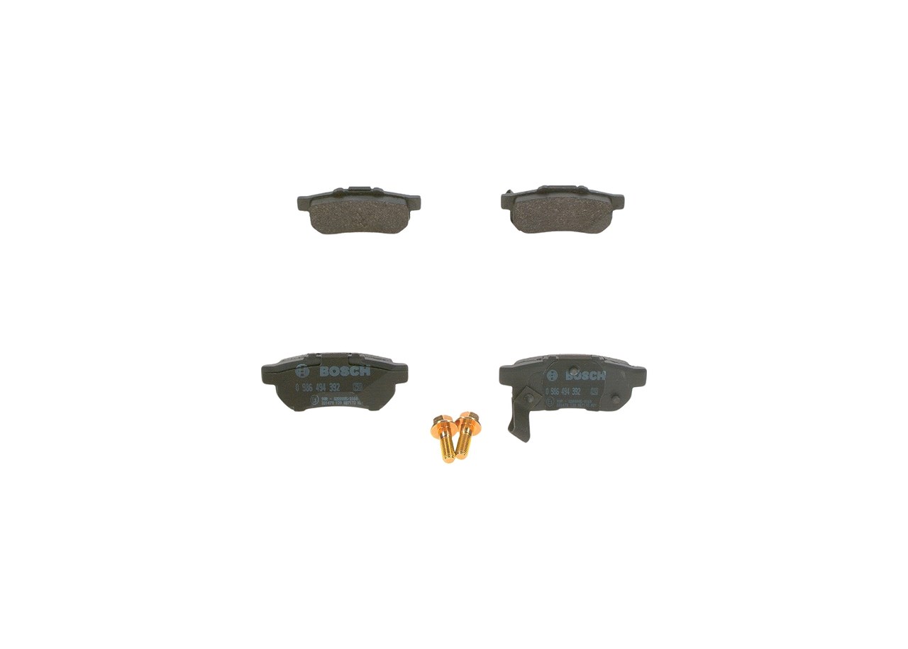 Bosch Bremsbelagsatz, Scheibenbremse [Hersteller-Nr. 0986494392] für Honda