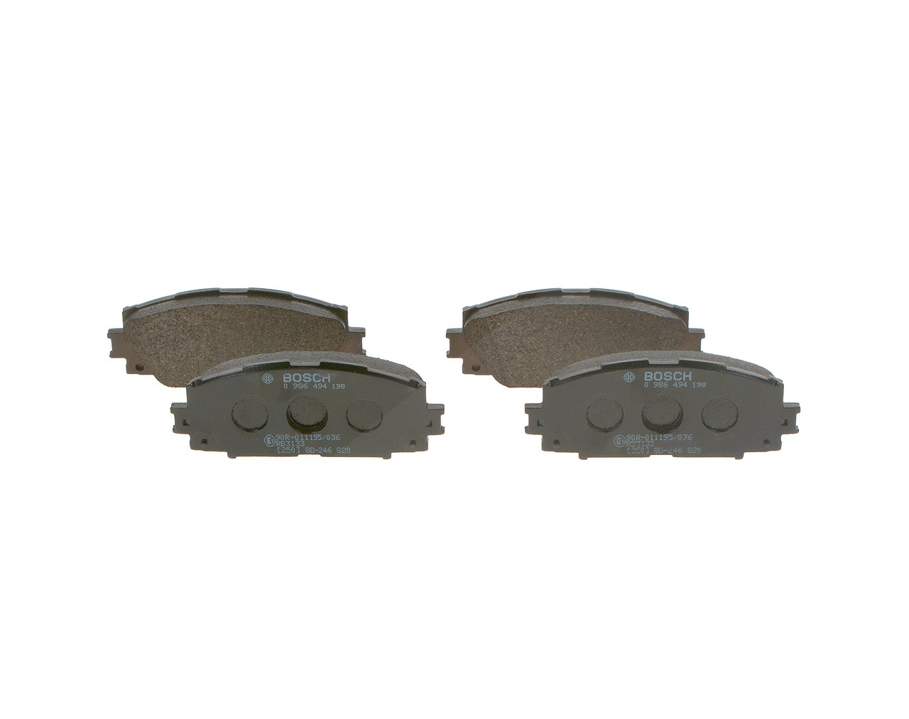 Bosch Bremsbeläge vorne (Satz) [Hersteller-Nr. 0986494198] für Lexus, Toyota