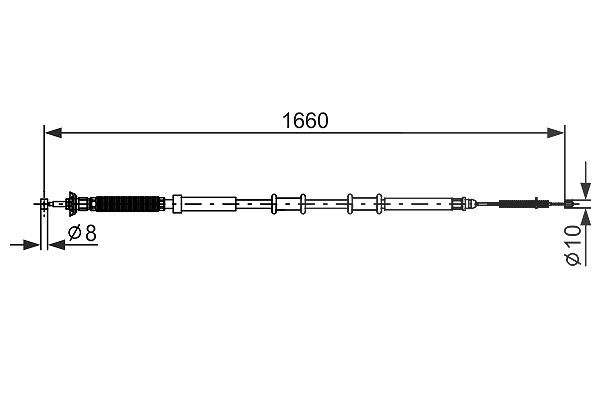 Bosch Seilzug, Feststellbremse [Hersteller-Nr. 1987477973] für Fiat