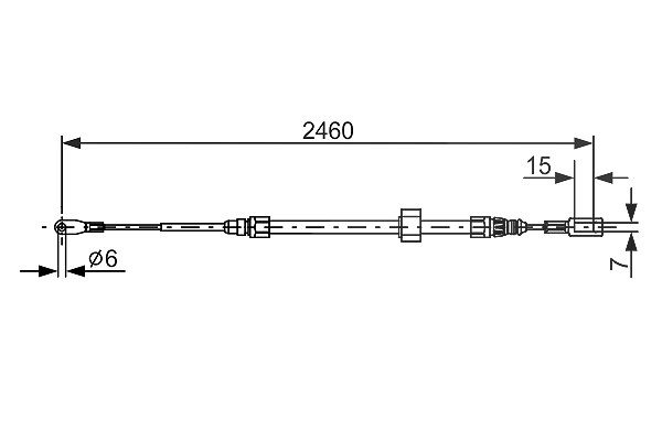 Bosch Seilzug, Feststellbremse [Hersteller-Nr. 1987477855] für Mercedes-Benz, VW