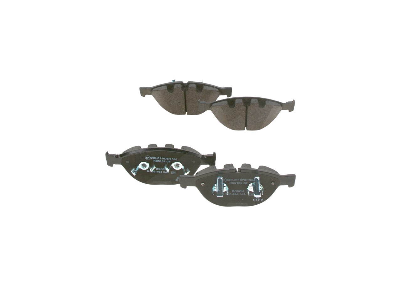 Bosch Bremsbelagsatz, Scheibenbremse [Hersteller-Nr. 0986494349] für Jaguar, Rolls-royce, Alpina, BMW