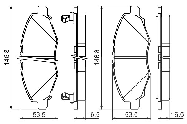 Bosch Bremsbelagsatz, Scheibenbremse [Hersteller-Nr. 0986494326] für Toyota