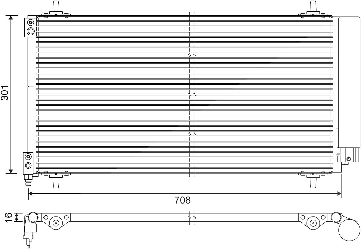 Valeo Kondensator, Klimaanlage [Hersteller-Nr. 817740] für Citroën, Peugeot