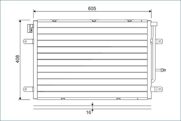 Valeo Kondensator, Klimaanlage [Hersteller-Nr. 818190] für Audi, Seat