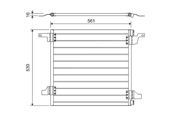 Valeo Kondensator, Klimaanlage [Hersteller-Nr. 817458] für Mercedes-Benz