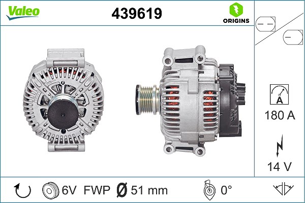 Valeo Generator [Hersteller-Nr. 439619] für Mercedes-Benz