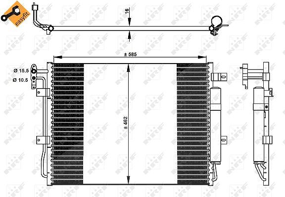 Nrf Kondensator, Klimaanlage [Hersteller-Nr. 350330] für Land Rover