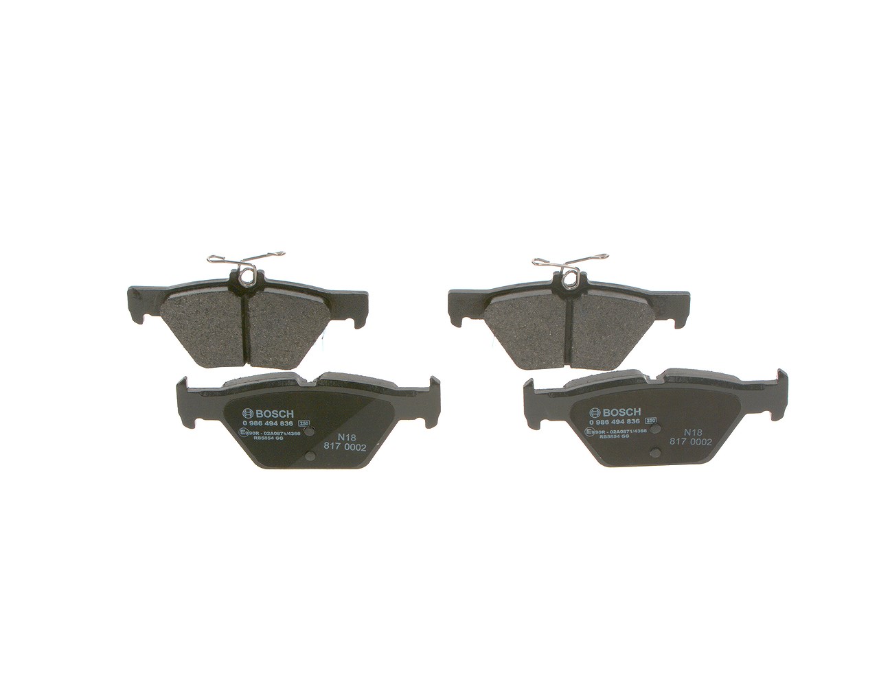 Bosch Bremsbelagsatz, Scheibenbremse [Hersteller-Nr. 0986494836] für Subaru