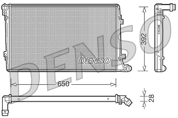 Denso Kühler, Motorkühlung [Hersteller-Nr. DRM32019] für Seat, Skoda, Audi, VW
