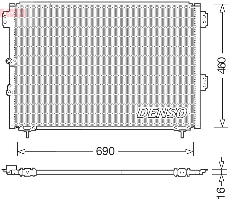 Denso Kondensator, Klimaanlage [Hersteller-Nr. DCN50033] für Toyota