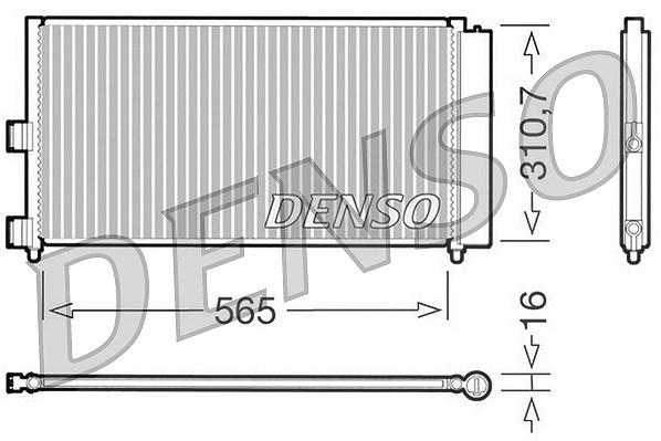 Denso Kondensator, Klimaanlage [Hersteller-Nr. DCN09070] für Lancia, Fiat