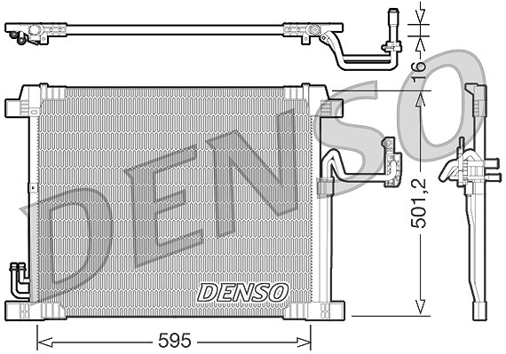 Denso Kondensator, Klimaanlage [Hersteller-Nr. DCN46012] für Infiniti