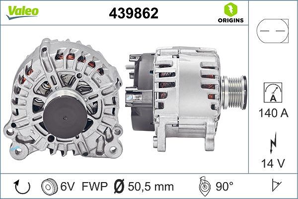 Valeo Generator [Hersteller-Nr. 439862] für VW
