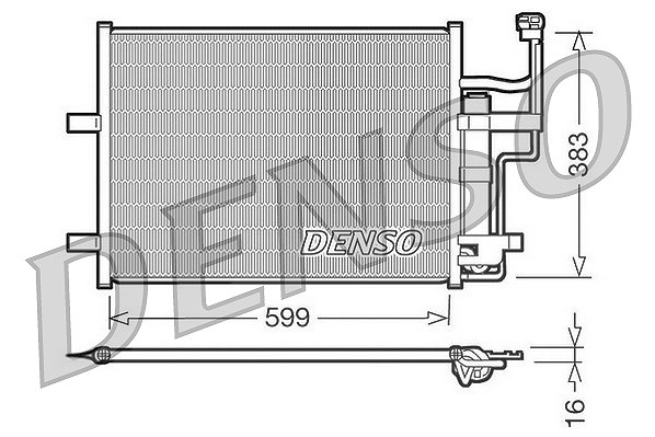 Denso Kondensator, Klimaanlage [Hersteller-Nr. DCN44003] für Mazda
