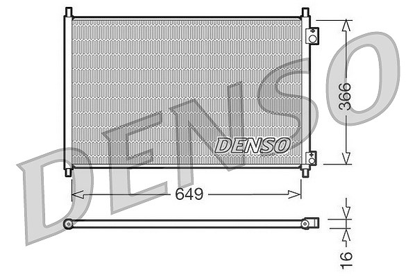 Denso Kondensator, Klimaanlage [Hersteller-Nr. DCN40006] für Honda