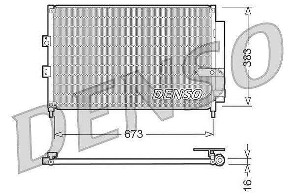 Denso Kondensator, Klimaanlage [Hersteller-Nr. DCN40003] für Honda