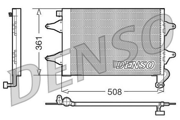 Denso Kondensator, Klimaanlage [Hersteller-Nr. DCN27004] für Seat, Skoda, VW