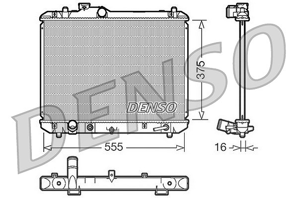 Denso Kühler, Motorkühlung [Hersteller-Nr. DRM47007] für Suzuki