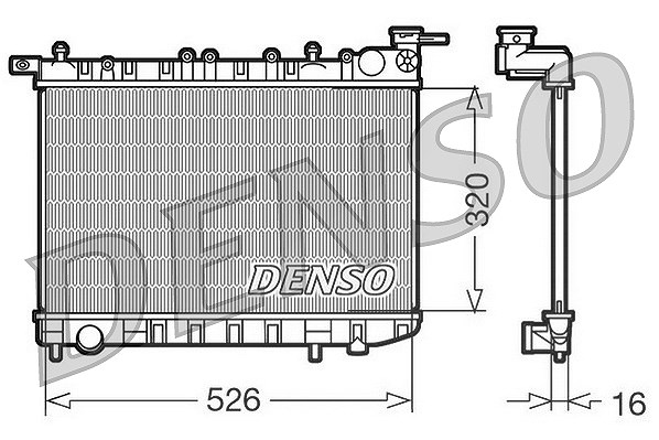 Denso Kühler, Motorkühlung [Hersteller-Nr. DRM46015] für Nissan