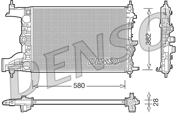 Denso Kühler, Motorkühlung [Hersteller-Nr. DRM20096] für Vauxhall, Opel