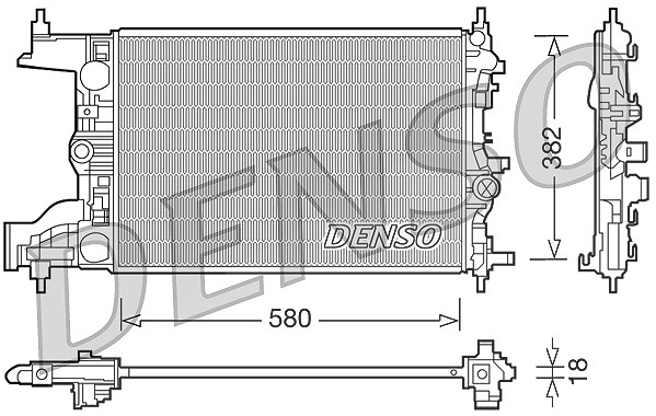 Denso Kühler, Motorkühlung [Hersteller-Nr. DRM20094] für Chevrolet, Vauxhall, Opel