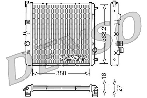 Denso Kühler, Motorkühlung [Hersteller-Nr. DRM07003] für Peugeot, Citroën