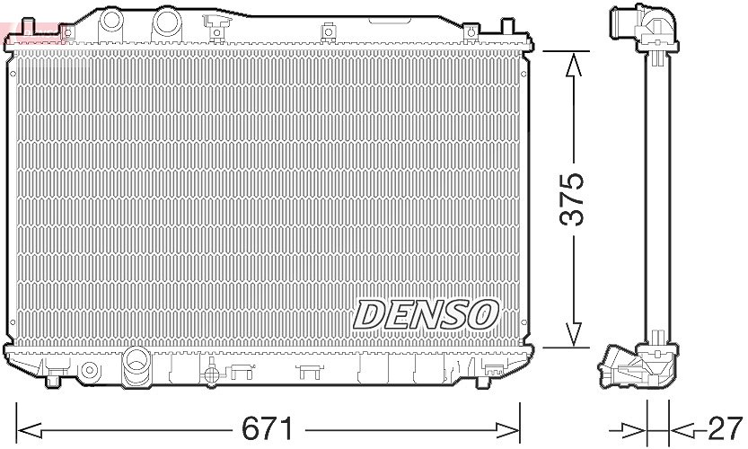 Denso Kühler, Motorkühlung [Hersteller-Nr. DRM40029] für Honda