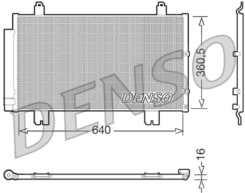 Denso Kondensator, Klimaanlage [Hersteller-Nr. DCN51005] für Lexus