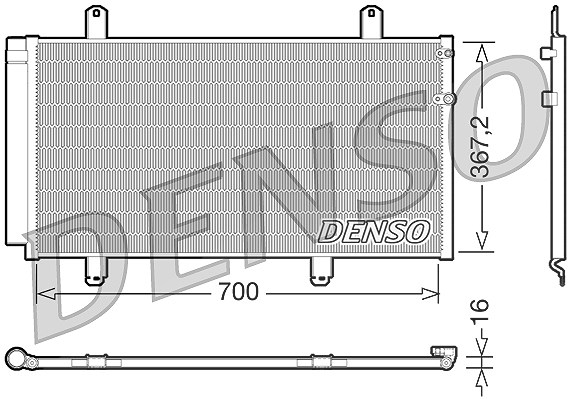 Denso Kondensator, Klimaanlage [Hersteller-Nr. DCN51004] für Toyota