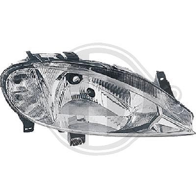 Diederichs Scheinwerfer H4 ohne Stellmotor elektr. LWR [Hersteller-Nr. 4463980] für Renault