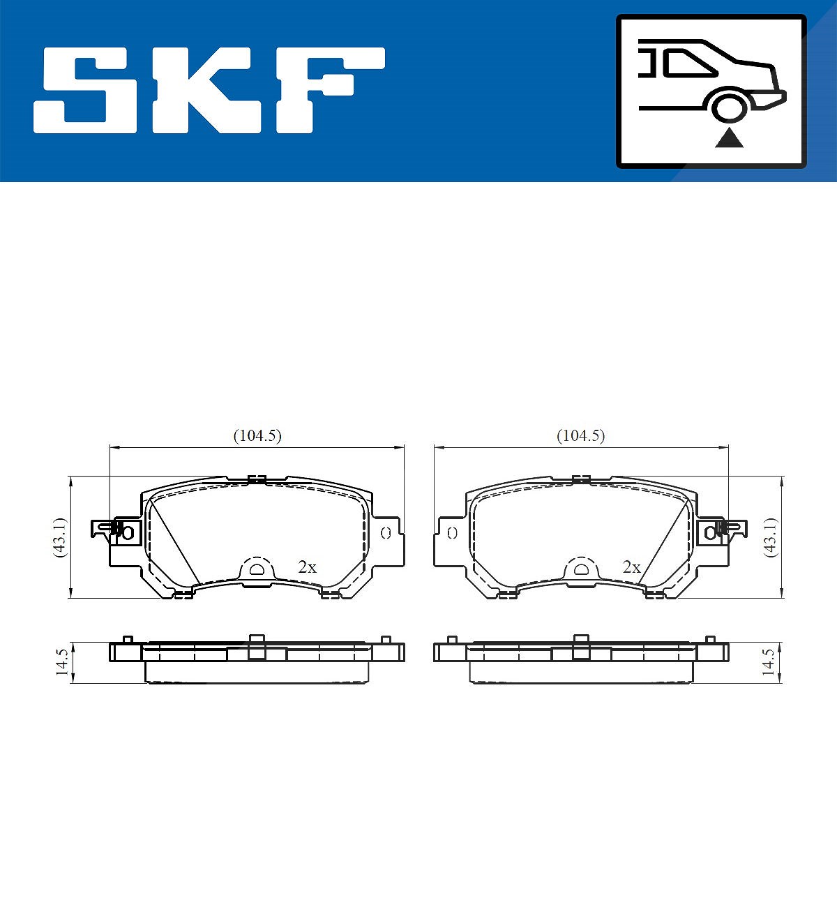 Skf Bremsbel?Ge Hinten Mazda Cx-3 Cx-5 - Bild 5