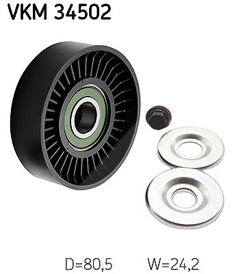 Skf Umlenk-/Führungsrolle, Keilrippenriemen [Hersteller-Nr. VKM34502] für Saab