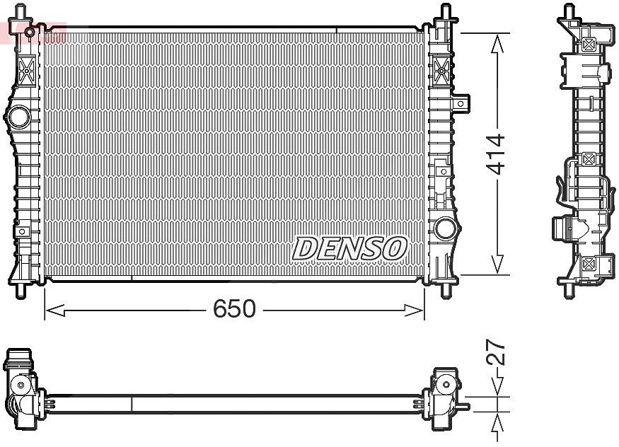Denso Kühler, Motorkühlung [Hersteller-Nr. DRM21104] für Citroën, Peugeot