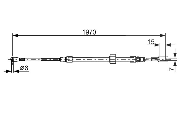 Bosch Seilzug, Feststellbremse [Hersteller-Nr. 1987482131] für VW, Mercedes-Benz