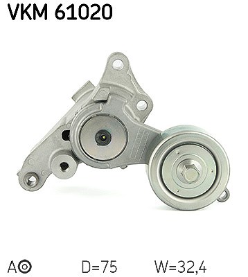 Skf Spannrolle, Keilrippenriemen [Hersteller-Nr. VKM61020] für Toyota
