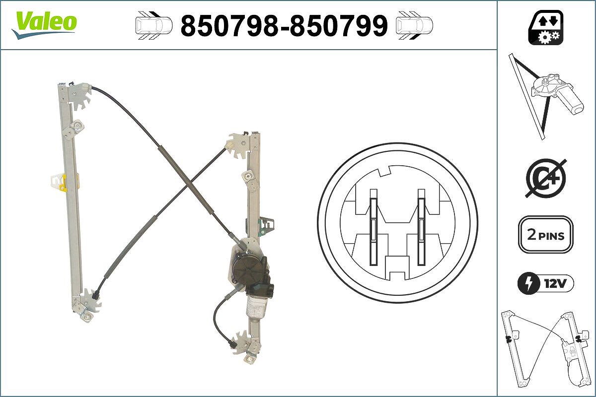 Valeo Fensterheber [Hersteller-Nr. 850798] für Renault